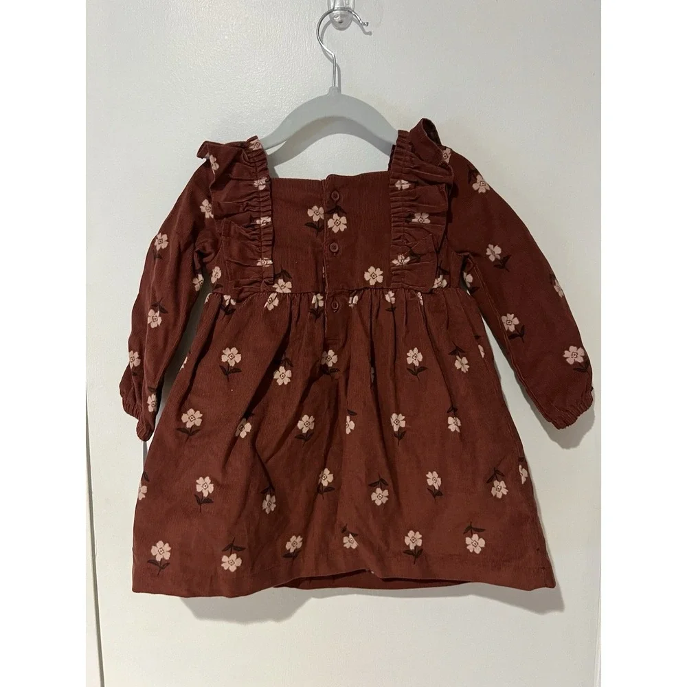 NWT Carter's Just One You Baby‎ Girl Dress Size 18 Months 2 Piece Brown Maroon